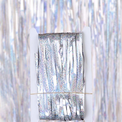 

Rose Gold Shiny Fringe Curtain Wall Door Room Decor Birthday Wedding Party UK