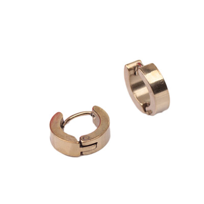

1 Pair Punk Mens Women Stainless Steel Hoop Ear Stud Earrings Jewelry