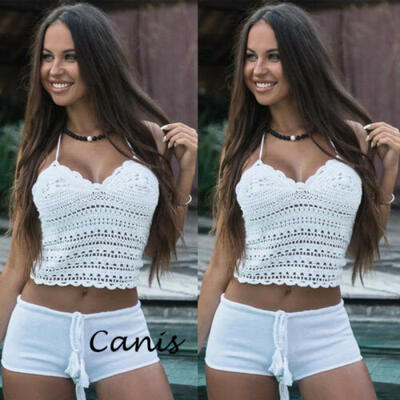 

Womens V Neck Summer Solid T-Shirt Camisole Vest Blouse Loose Strappy Cami Tops