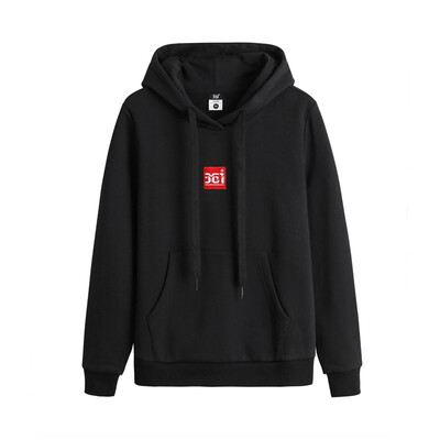 

361 degrees mens 2018 autumn new long-sleeved thin sweater hooded sportswear 651839806-4 basic black L