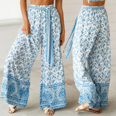 

Women Baggy Harem Pants Boho Hippie Wide Leg Gypsy Yoga Palazzo Casual Trousers