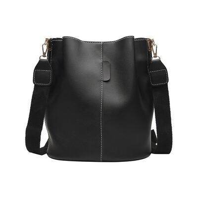 

Fashion Solid Color Shoulder Handbags PU Leather Women Crossbody Bucket Bag