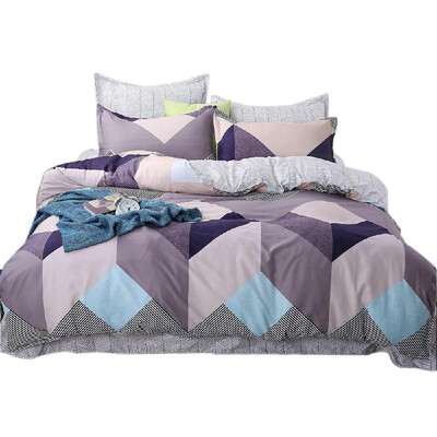 

4PcsSet Home Fashionable Cartoon Bedding Set Simple & Soft Bedclothes Skin-Friendly Pillowcase Duvet Cover Bedsheet