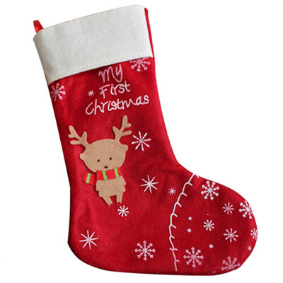 

Christmas Stocking Gift Bag With Hanging Rope Portable Cute Candy Bag Festive Party Supplies