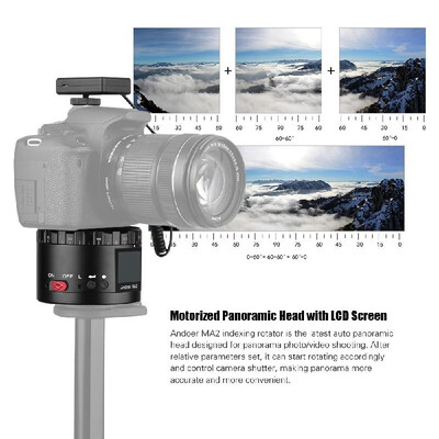 

Andoer MA2 Electric Panoramic Ball Head Motorized Tripod Head with LCD Screen Built-in Rechargeable Battery for Canon Nikon Sony D