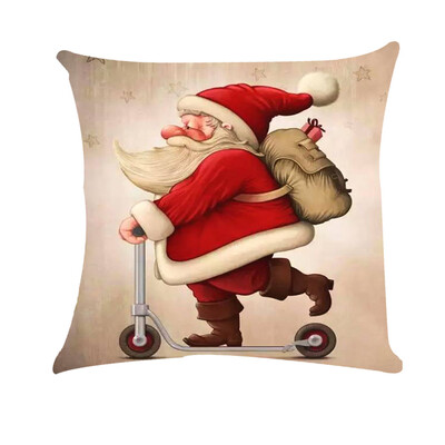 

Tailored 18 Xmas Cotton Pillow Case Linen Cushion Cover Merry Christmas Home Decoration