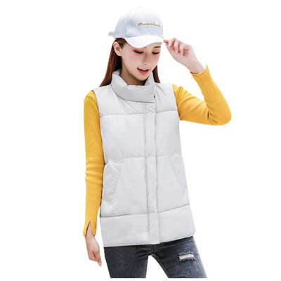 

Toponeto Fasion Womens Standing Collar Short Paragraph Leisure Lightweight Down Vest
