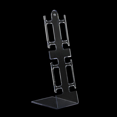 

Portable 4 Slots Plastic Watch Showcase Store Home Bracelet Display Stand Holder Rack