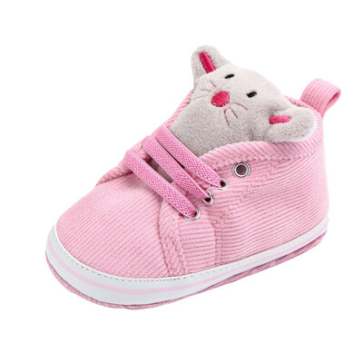 

Baby Boy Girl Winter Warm Cartoon Animal Print Anti-Slip Shoes Casual Sneakers Toddler Soft Soled First Walkers