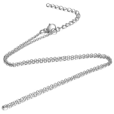 

304 Stainless Steel Cable Chain for Necklace Makings with Lobster Claw Clasps Stainless Steel Color 179"455cm 16mm
