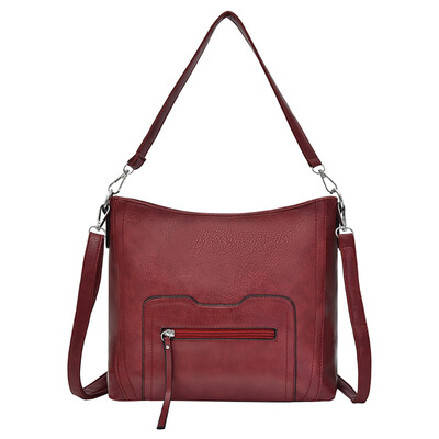 

Tailored Fashion Women Zipper Pure Color Leather Handle Bag Messenger Bags Crossbody Bags