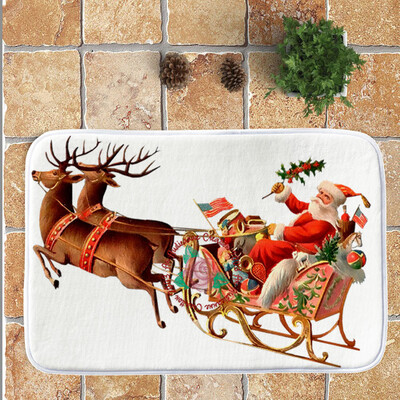

〖Follure〗Christmas Festival Entrance Door Bathroom Floor Mat Indoor Bath Decor