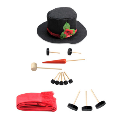 

Tailored Red Snowman Dressed Up Kit Winter Tools Outdoor Games Christmas Home Decorations