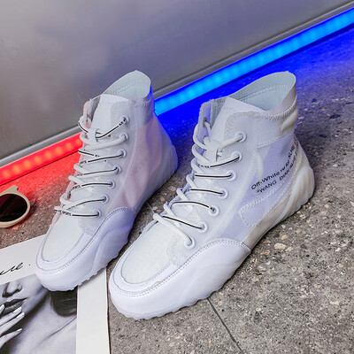 

Shoes women2019 tide shoes summer new style high-cut shoes breathable yarn mesh canvas jelly mesh shoes