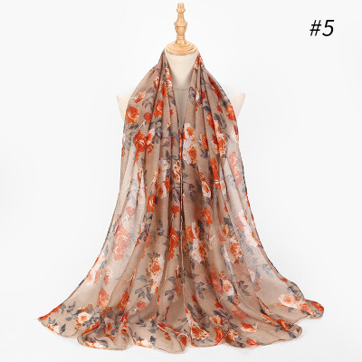 

Cross-border special for printing thin summer spring&autumn vintage cotton&linen Bali yarn shawl cloth bib shawl scarf scarves