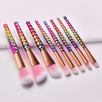 

Gobestart 8 Pcs Makeup Brushes With A Honeycomb Eye Shadow Makeup Brush Set