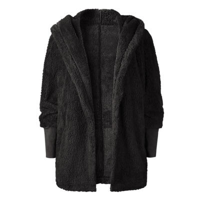 

Casual Long Sleeve Cardigan Loose Women Hooded Jacket Winter Coat Sweater
