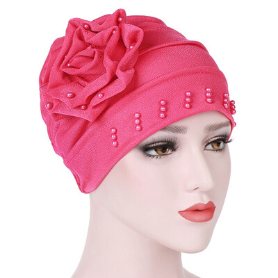 

12 Colors Muslim Women Floral Lace Turban Hat India Cap Chemo Cap Beanie Baggy Cap Hijab Wrap