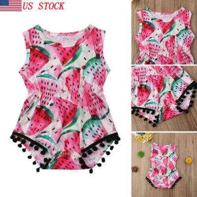 

US Stock Newborn Infant Baby Girl Romper Floral Jumpsuit Bodysuit Sunsuit Outfit