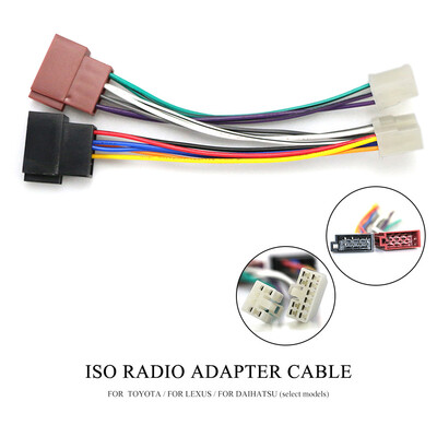 

12-122 ISO Radio Adapter for TOYOTA for LEXUS for DAIHATSU Wiring Harness Connector Lead Loom Cable Plug Adaptor Stereo