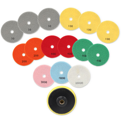 

16pcs Diamond Polishing Pads Wet Grinding Discs for Granite Marble Concrete Stone