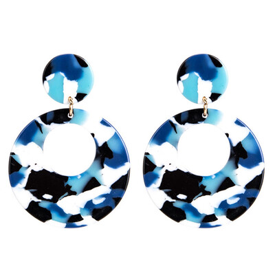 

Olaru Vintage Acetate plate Round Stud Earrings Fashion Extendy Cheap Earring Women Cute Brincos Shipping Bijoux Female New hOT