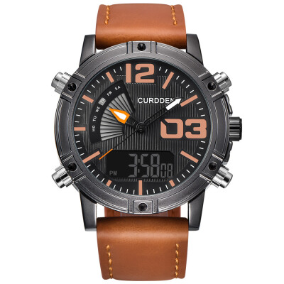 

Gobestart Mens Sports Watches LED Military Leather Analog Quartz Wristwatc Gift