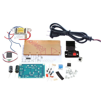 

LM317 125V-12V Continuously Adjustable Regulated Voltage Power Supply DIY Kit with Transformer