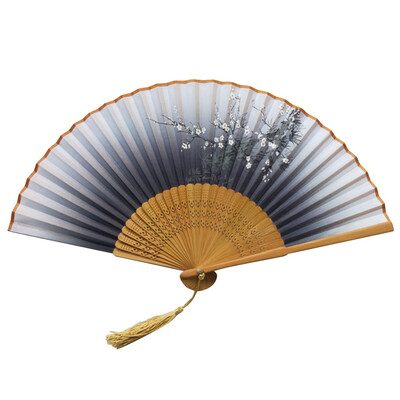 

〖Follure〗Folding Fans Handheld Fans Bamboo Fans Womens Hollowed Bamboo Hand Holding Fan