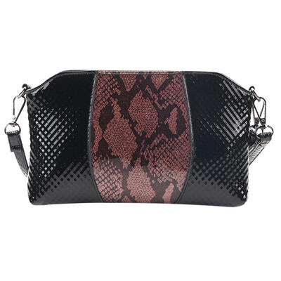 

Snake Print Shoulder Handbags Clutch Women Bright Leather Crossbody Bags