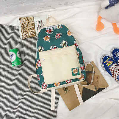 

ins wind bag girl Korean version of high school students backpack junior high school students small fresh shoulder bag