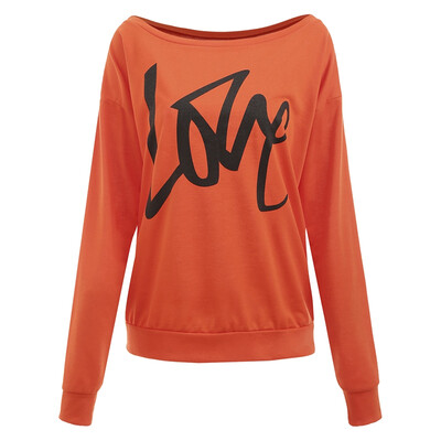 

Love Pattern Dropped Shoulder Sweatshirt