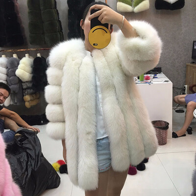 

Outdoor warm tops real fur coat natural fox fur women winter coat furry coat hot new discount price urban fashion thickening