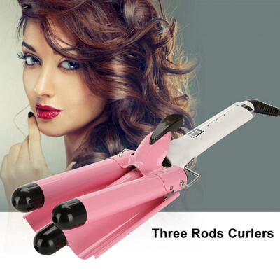 

Greensen 25mm Professional Three Barrels Hair Curler Ceramic Waver Hairstyle Tools