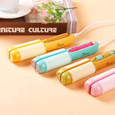 

Portable Mini Cute Fruits Pattern Electric Hair Curler Straightener Curling Iron Splint For Girls Random Color