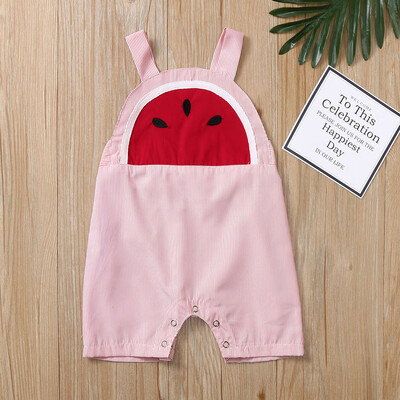 

Newborn Infant Baby Girl Boy Backless Strap Striped Romper Jumpsuit Clothes