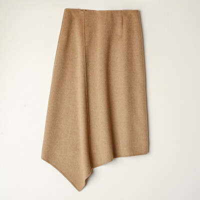 

Card&Geese cashmere skirt winter new simple&versatile fashion asymmetric skirt 10547
