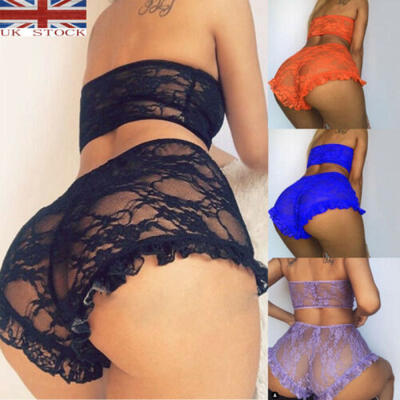 

UK Women Nightwear Babydoll G-string Underwear Set Lace Sexy Lingerie Sleepwear