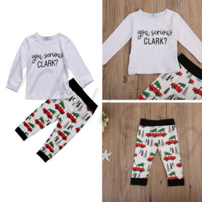 

Soft Casual Infant Kid Baby Boy Girl Clothes T-shirt Tops Car Pants Outfits Set