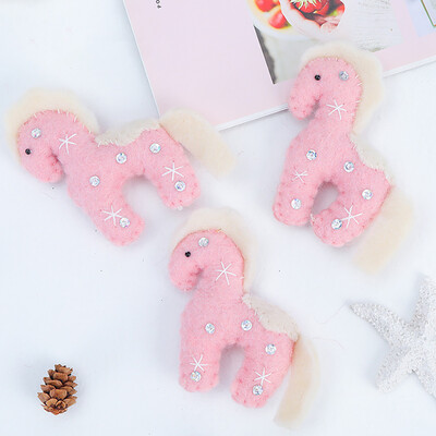 

Siaonvr 3PCS HandmadeFeltPony Christmas Accessories Christmas Decorations