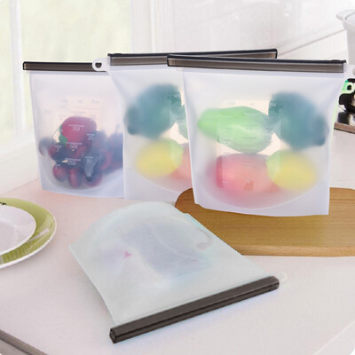 

Siaonvr Silicone Food Bag Leakproof Vacuum Sealed Bag Gray 4pcs