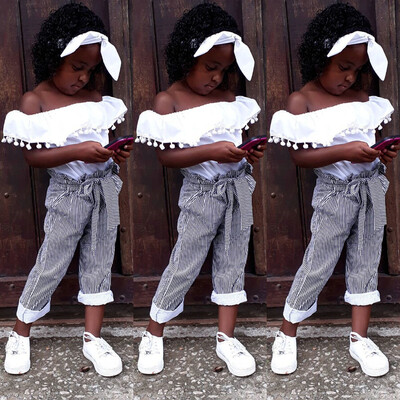 

2pcs Toddler Kids Baby Girl Clothes T-shirt TopsLong Pants Trousers Outfits Set