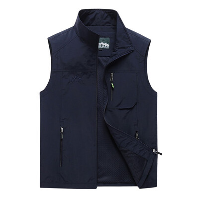 

Toponeto Fashion Men Casual Solid Outdoor Quick-drying Vest Jacket Tops Blouse