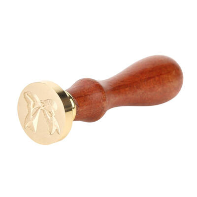 

Christmas Halloween Decor Antique Wooden Handle Metal Sealing Wax Stamps