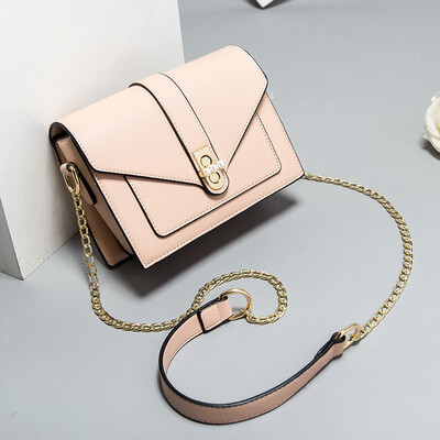 

High-grade sense of foreign temperament womens bag 2019 French minority slanting bag womens Baitao ins chain bag