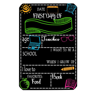 

Gobestart First day of Blackboard Style Birthday Celebration Easy Clean Decoration Logo