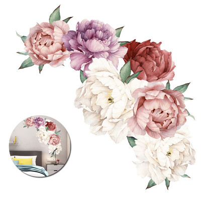 

Peony Rose Flower Blossom Wall Stickers Kids Room Baby Nursery Decoration Decal
