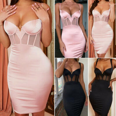 

US Women Summer Casual Bandage Bodycon Evening Party Cocktail Short Mini Dress
