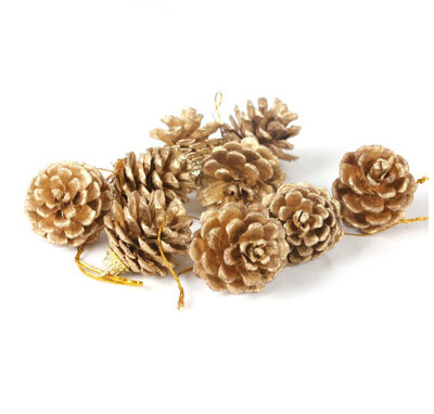 

Gobestart 9pcs Christmas Pine Cones Bauble Xmas Tree Party Hanging Decoration Ornament