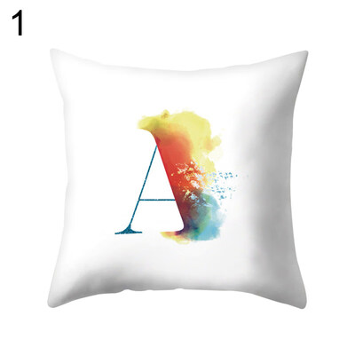 

Colorful Capital Letter Throw Pillow Case Sofa Bed Cushion Cover Home Car Decor